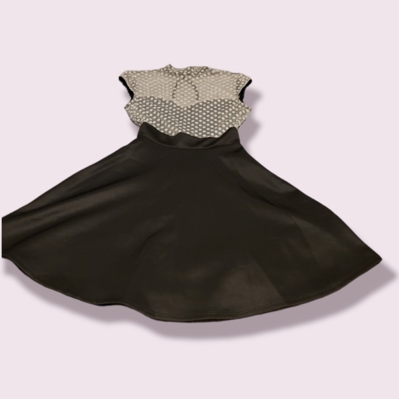 Mystic vintage polkadot sweatheart highwaist dress size 4 black and grey - Picture 2 of 7